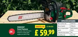 Lidl Parkside Petrol Chainsaw offer