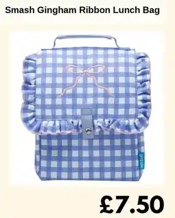 Sainsbury's Smash Gingham Ribbon Lunch Bag offer