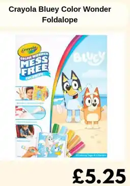 Sainsbury's Crayola Bluey Color Wonder Foldalope offer