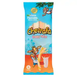 Iceland Cheerafa Happy Twist Fresh Peelable Cheese Sticks 4 x 20g (80g) offer