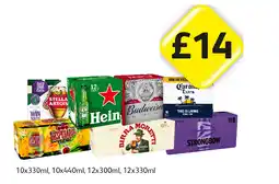 Londis Stella Artois, Heineken, Budweiser, Corona, Desperados, Birra Moretti, Strongbow Dark Fruits offer