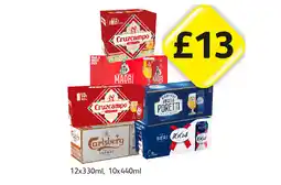Londis Cruzcampo, Madri, Poretti, Carlsberg, Kronenbourg offer