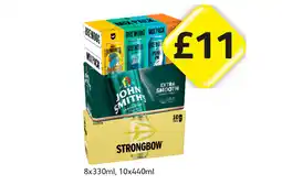 Londis Brewdog Variety, John Smiths, Strongbow offer