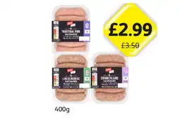 Londis Jack's Sausages Traditional Pork, Lincolnshire, Cumberland offer