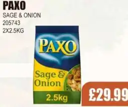Bestway PAXO Sage & onion offer