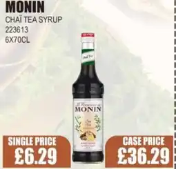 Bestway MONIN Chaï tea syrup offer