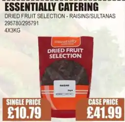 Bestway ESSENTIALLY CATERING Dried fruit selection - raisins/sultanas offer