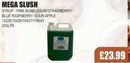 Bestway MEGA SLUSH Syrup - pink bubblegum/strawberry/ blue raspberry/sour apple offer