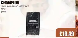 Bestway CHAMPION Hd black sacks offer