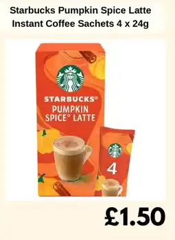 Sainsbury's Starbucks Pumpkin Spice Latte Instant Coffee Sachets offer