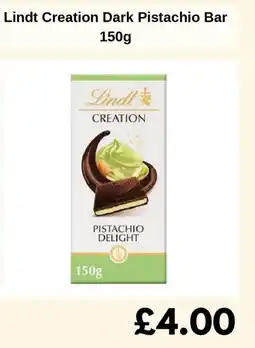 Sainsbury's Lindt Creation Dark Pistachio Bar offer