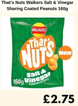 Sainsbury's That's Nuts Walkers Salt & Vinegar Sharing Coated Peanuts offer