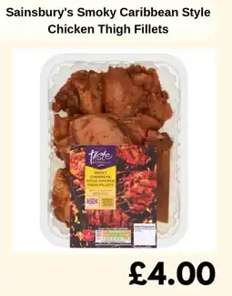Sainsbury's Sainsbury's Smoky Caribbean Style Chicken Thigh Fillets offer