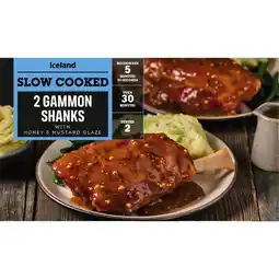 Iceland Iceland 2 Slow Cooked Gammon Shanks with Honey & Mustard Glaze 480g offer