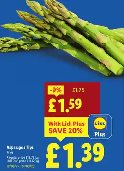 Lidl Asparagus Tips offer