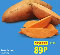 Lidl Sweet Potatoes offer