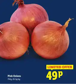 Lidl Pink Onions offer