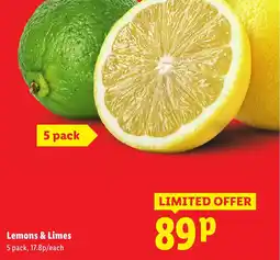 Lidl Lemons & Limes offer