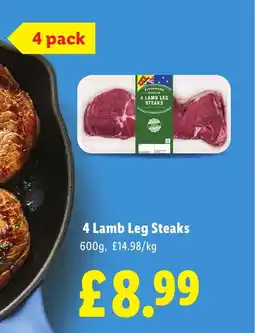 Lidl 4 Lamb Leg Steaks offer