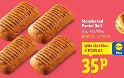 Lidl Stonebaked Panini Roll offer