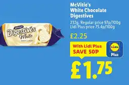 Lidl McVitie's White Chocolate Digestives offer