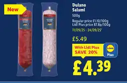 Lidl Dulano Salami offer