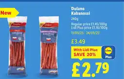 Lidl Dulano Kabanossi offer