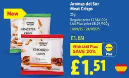 Lidl Aromas del Sur Meat Crisps offer