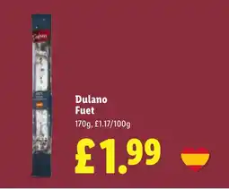 Lidl Dulano Fuet offer