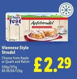Lidl Viennese Style Strudel offer
