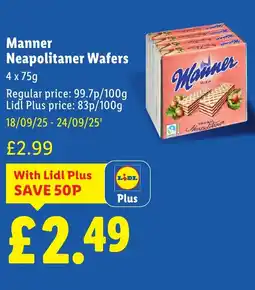 Lidl Manner Neapolitaner Wafers offer