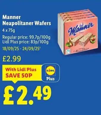 Lidl Manner Neapolitaner Wafers offer