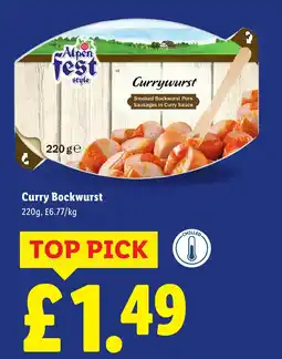 Lidl Curry Bockwurst offer