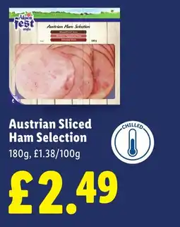 Lidl Austrian Sliced Ham Selection offer