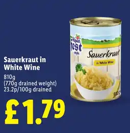 Lidl Sauerkraut in White Wine offer