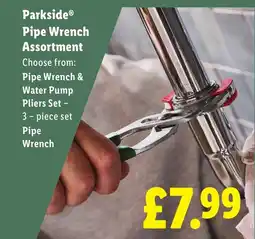 Lidl Parkside Pipe Wrench Assortment offer