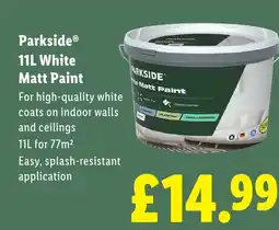 Lidl Parkside White Matt Paint offer