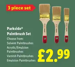 Lidl Parkside Paintbrush Set offer