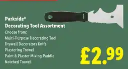 Lidl Parkside Decorating Tool Assortment offer
