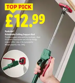 Lidl Parkside Extendable Ceiling Support Rod offer