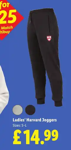 Lidl Ladies' Harvard Joggers offer