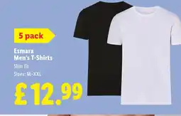 Lidl Esmara Men's T-Shirts offer