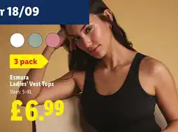 Lidl Esmara Ladies' Vest Tops offer