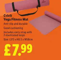 Lidl Crivit Yoga Fitness Mat offer