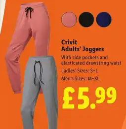 Lidl Crivit Adults' Joggers offer