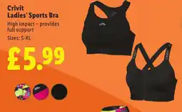 Lidl Crivit Ladies' Sports Bra offer