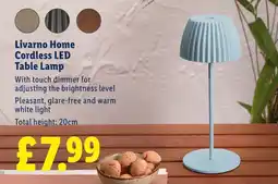 Lidl Livarno Home Cordless LED Table Lamp offer