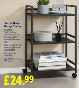 Lidl Livarno Home Storage Trolley offer