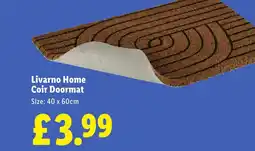 Lidl Livarno Home Coir Doormat offer