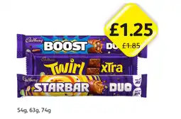 Londis Cadbury Duo Boost, Twirl, Starbar offer
